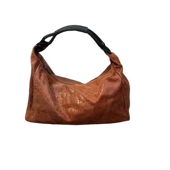 Lola Bernard Moderna Rust Croc Embossed Leather Purse - Picture 5 of 11